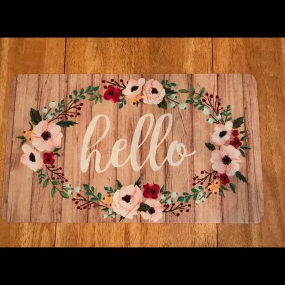 Spring Hello Floral Welcome Mat - Picture 5 of 6